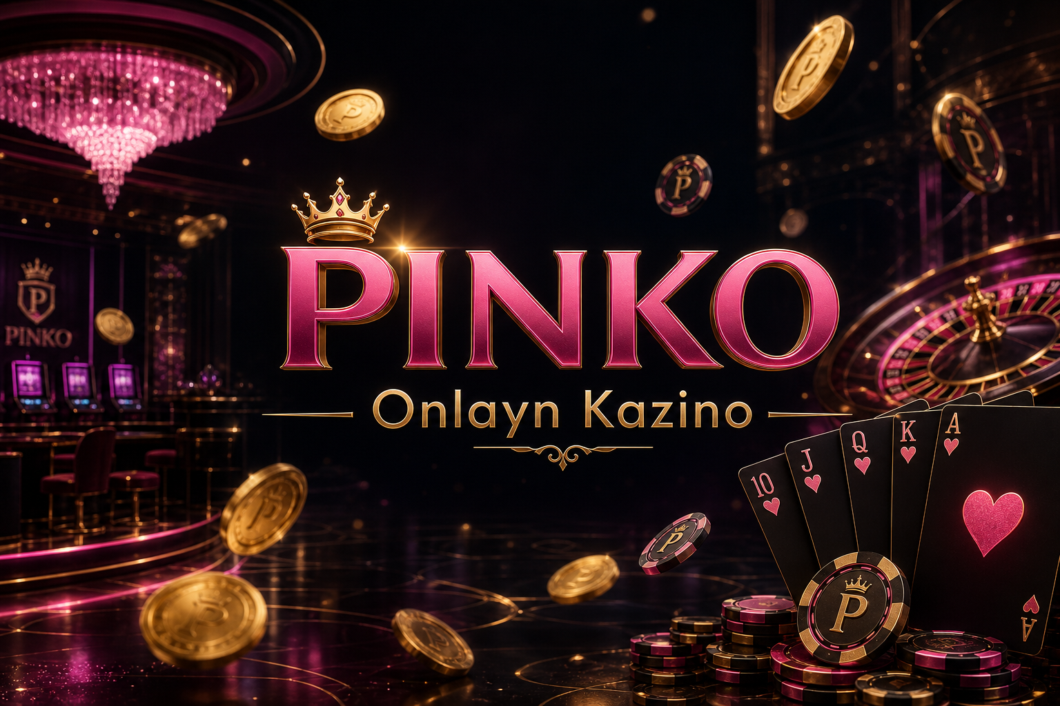 Pinko onlayn kazino əsas səhifəsinin görünüşü